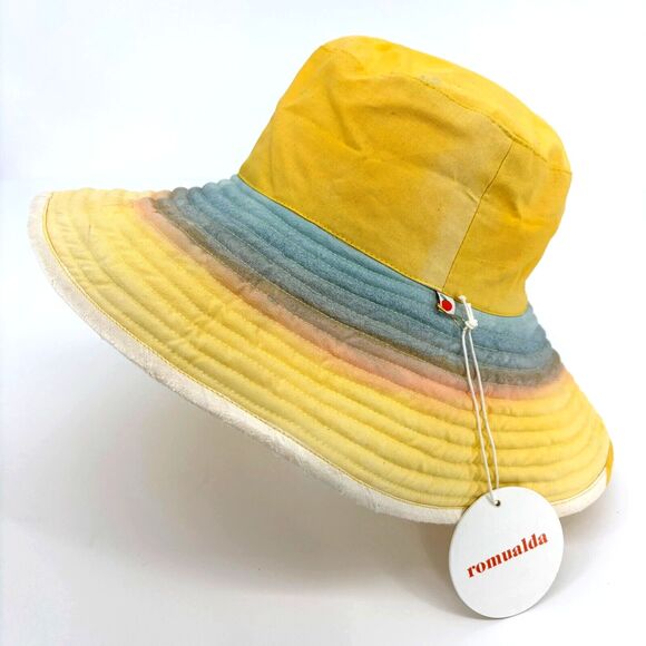 Romualda Planet Gran Venus Bucket Hat Yellow Pink Blue Made In Spain NWT - Picture 4 of 12